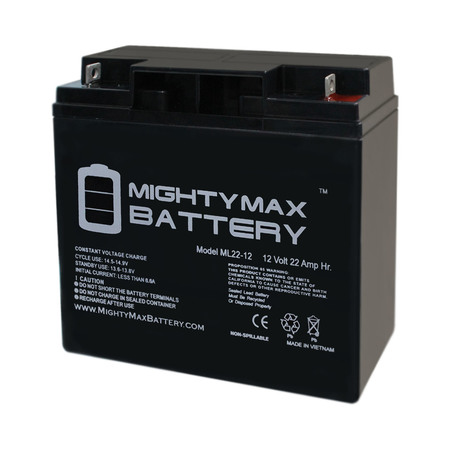 MIGHTY MAX BATTERY 12V 22Ah UPS Battery Replaces 20Ah Kung Long WP20-12 ML22-123138